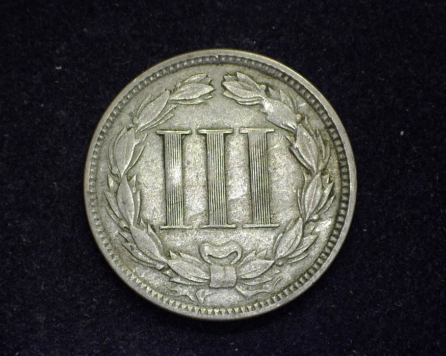 1868 Three Cent Nickel F - US Coin