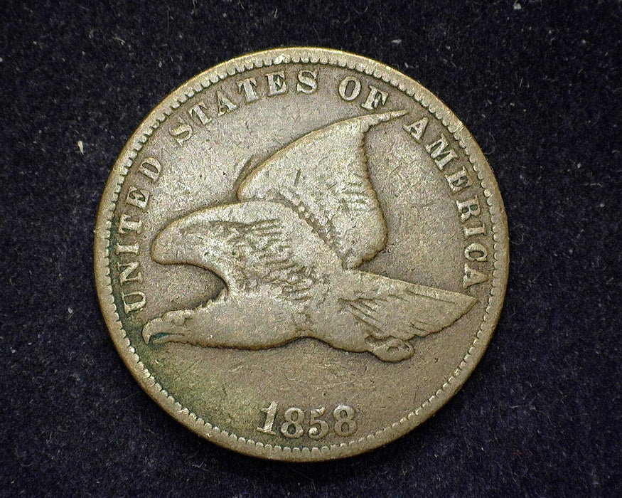 1858 Flying Eagle Penny/Cent VG Small letters - US Coin