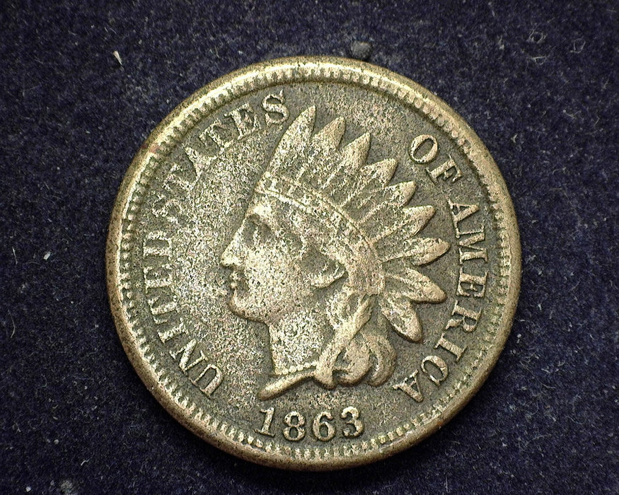 1863 Indian Head Penny/Cent VF Slightly porous - US Coin