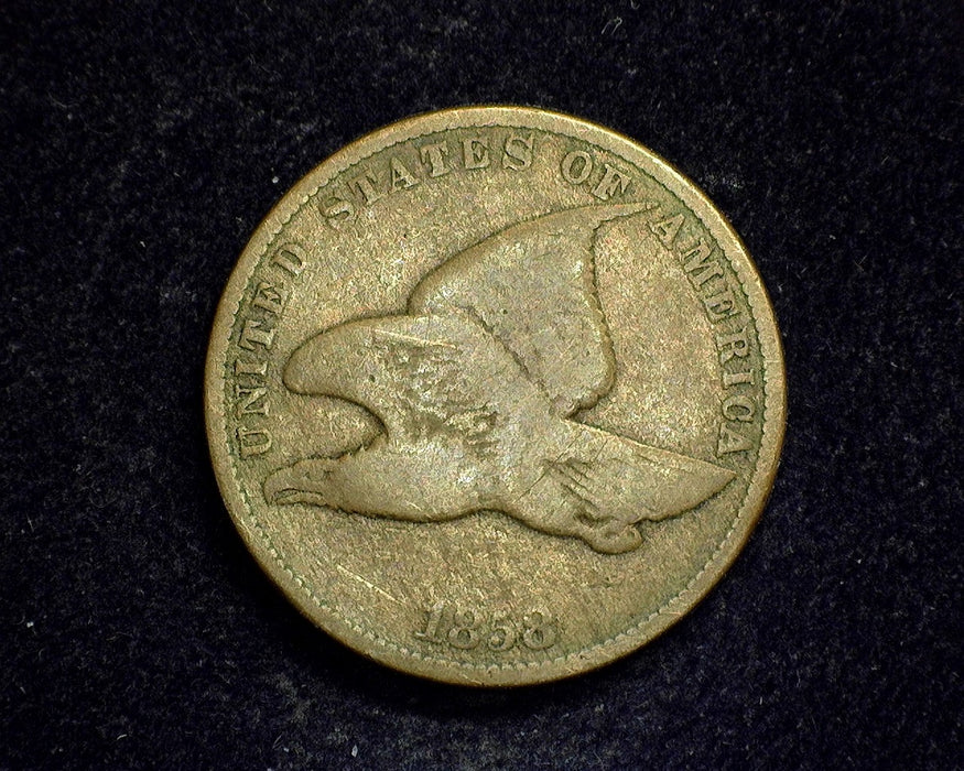 1858 Flying Eagle Penny/Cent VG Small letters  - US Coin