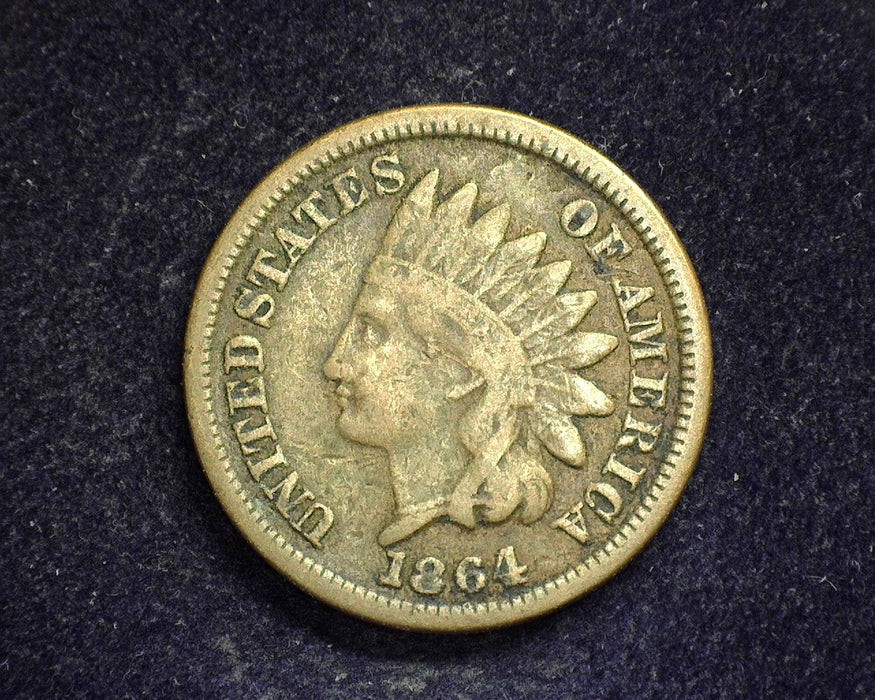 1864 Copper Nickel Indian Head Penny/Cent VG - US Coin