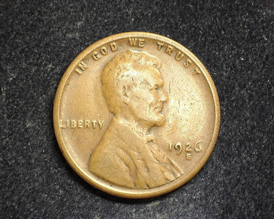 1926 S Lincoln Wheat Penny/Cent F - US Coin