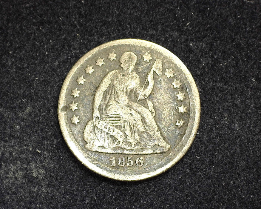 1856 Liberty Seated Half Dime VG - US Coin