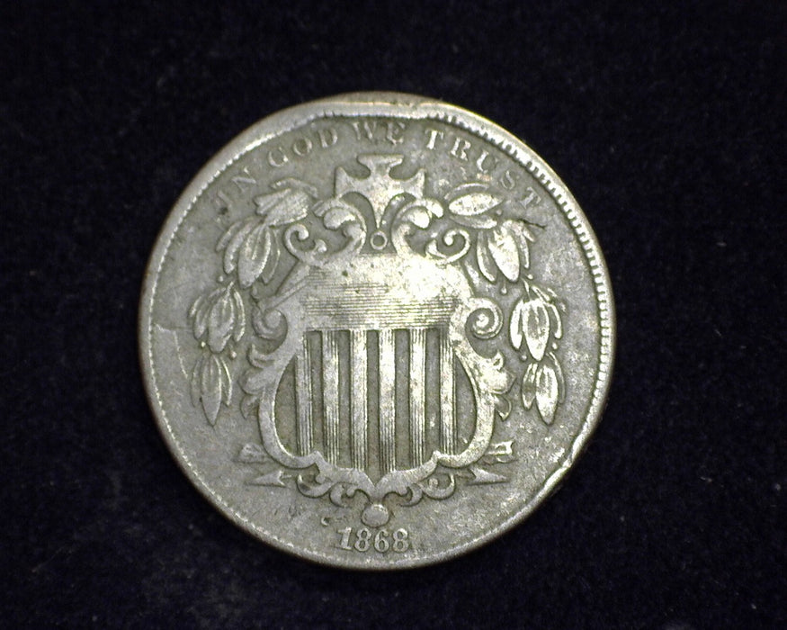 1868 Shield Nickel VG Ding - US Coin