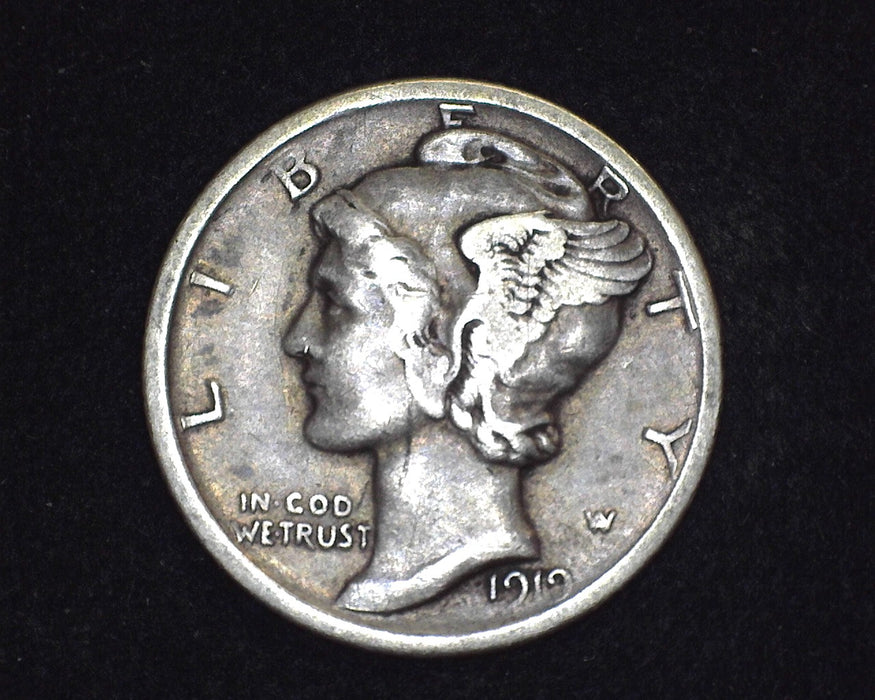 1919 D Mercury Dime F - US Coin