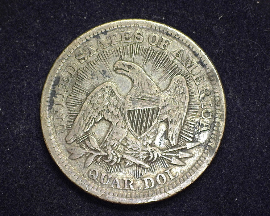 1853 Arrows and Rays Liberty Seated Quarter F/VF - US Coin