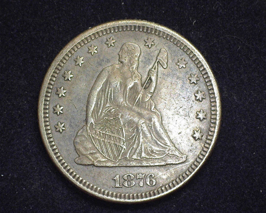 1876 Liberty Seated Quarter XF Slight porosity - US Coin