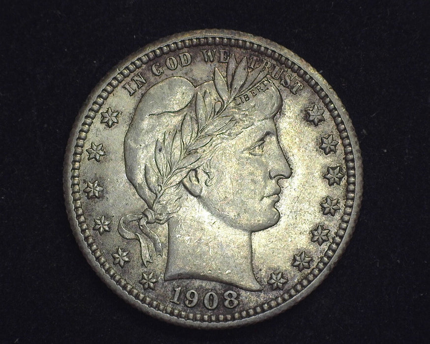 1908 Barber Quarter AU - US Coin