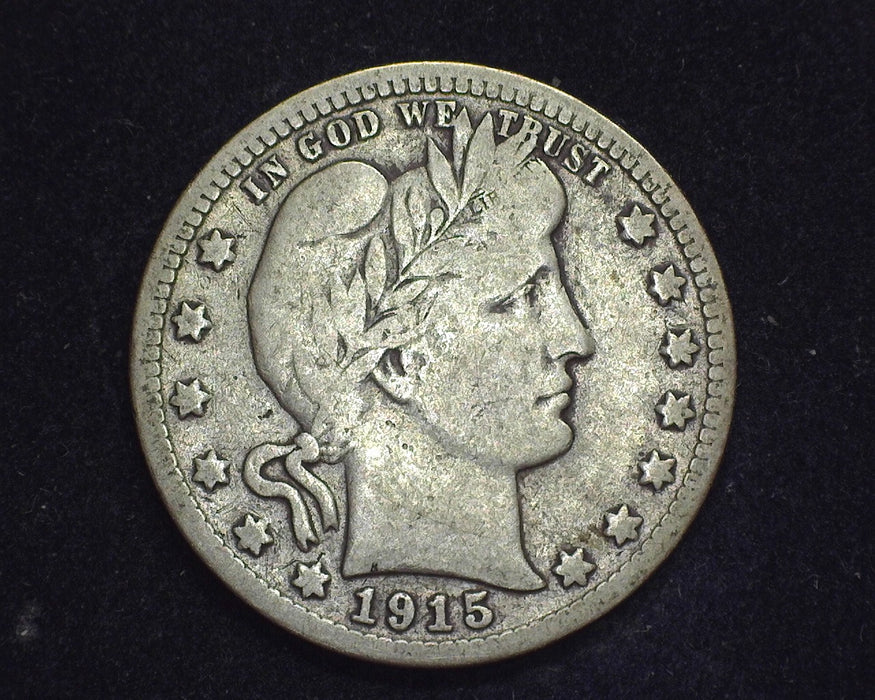 1915 S Barber Quarter F - US Coin