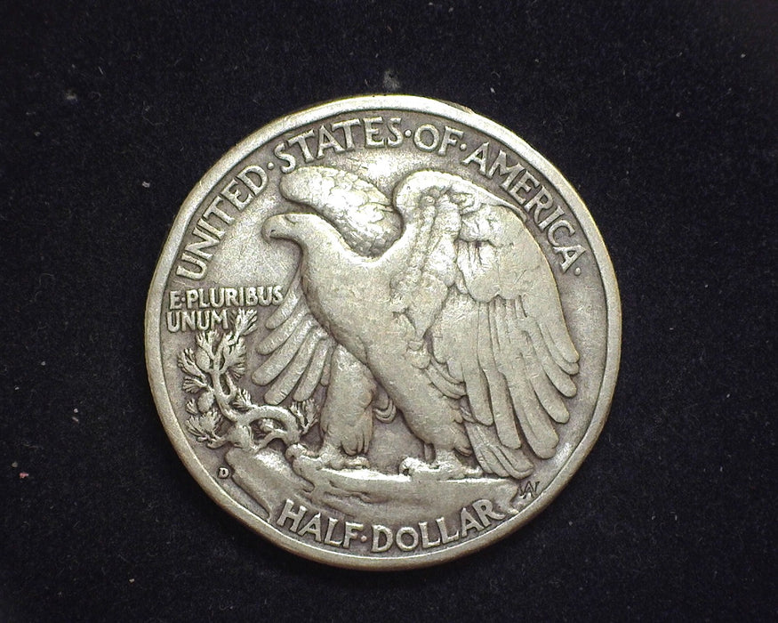 1938 D Liberty Walking Half Dollar VF - US Coin