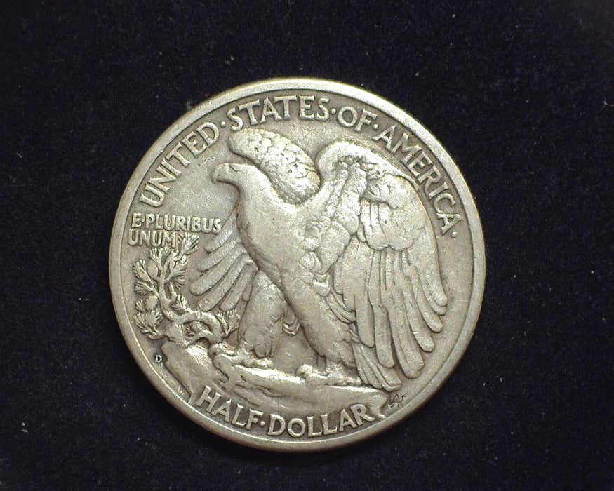 1938 D Liberty Walking Half Dollar VF - US Coin