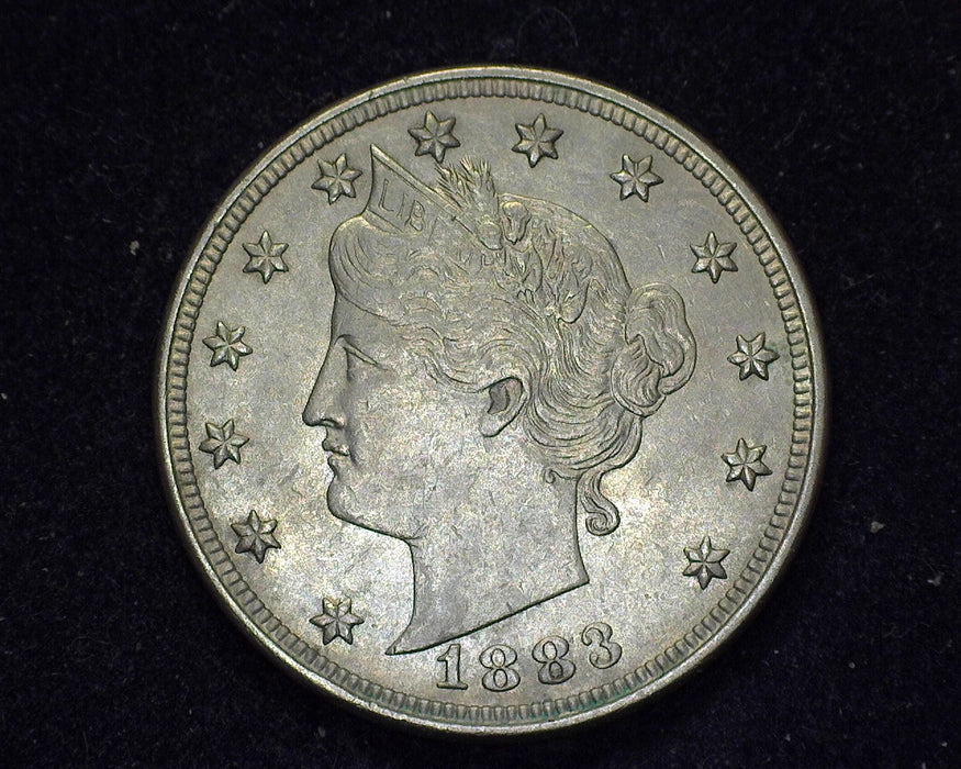 1883 Liberty Head Nickel AU No Cents - US Coin