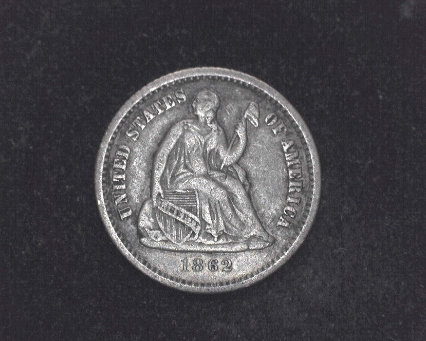 1862 Liberty Seated Half Dime F - US Coin