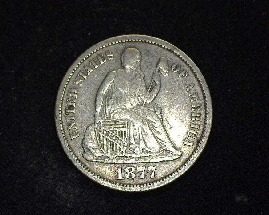 1877 S Liberty Seated Dime VF - US Coin