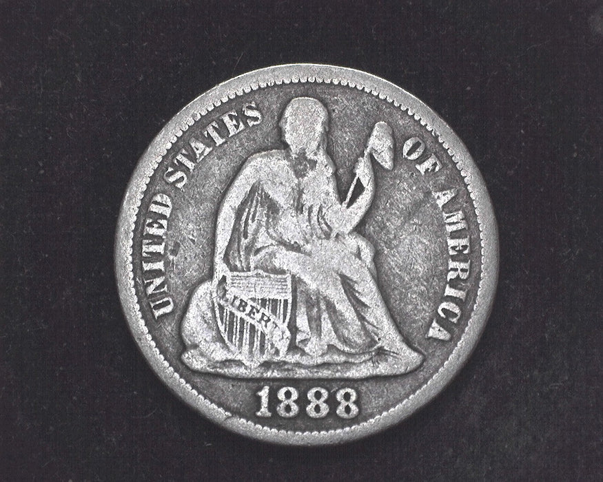 1888 Liberty Seated Dime VG/F - US Coin