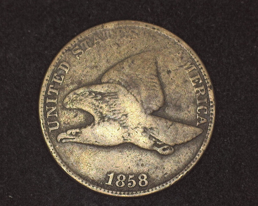 1858 Small letters Flying Eagle Penny/Cent VG - US Coin