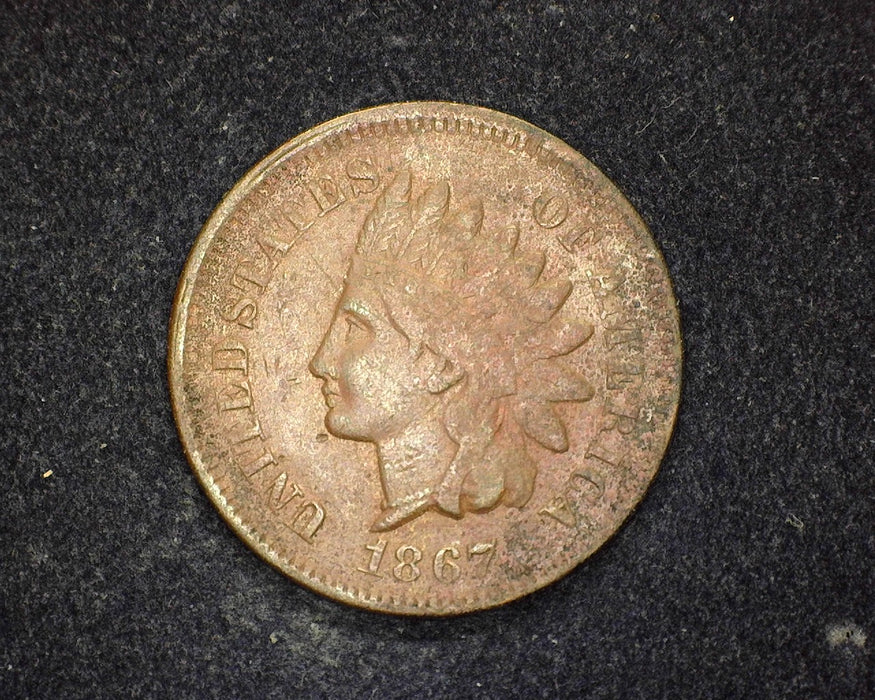 1867 Indian Head Penny/Cent VG Corrosion - US Coin