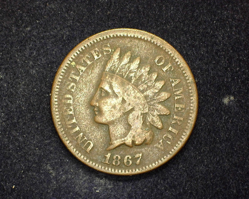1867 Indian Head Penny/Cent VG - US Coin