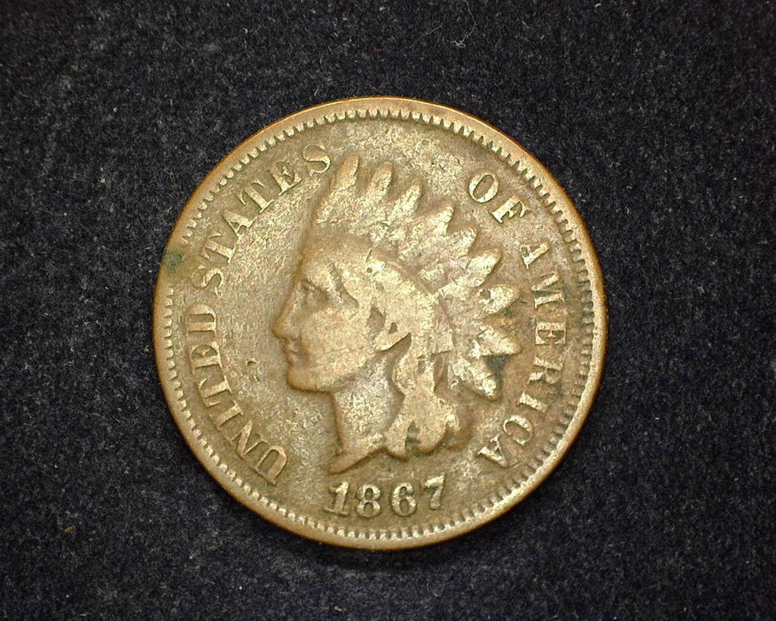 1867 Indian Head Penny/Cent G/VG - US Coin