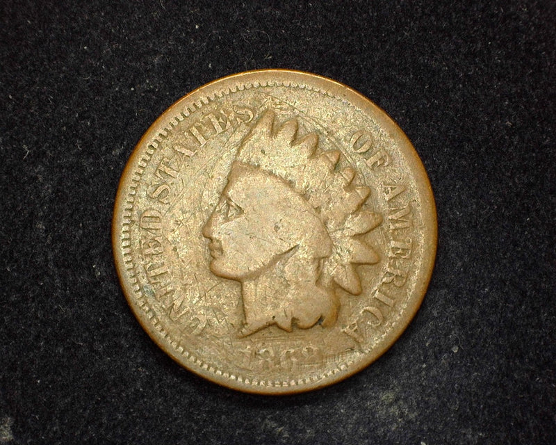 1868 Indian Head Penny/Cent G Scratches - US Coin