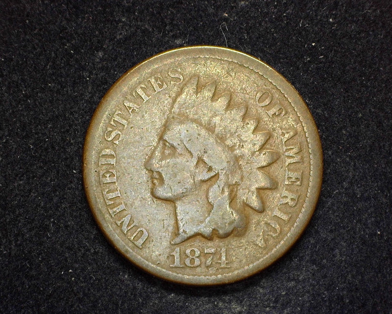 1874 Indian Head G Penny/Cent - US Coin