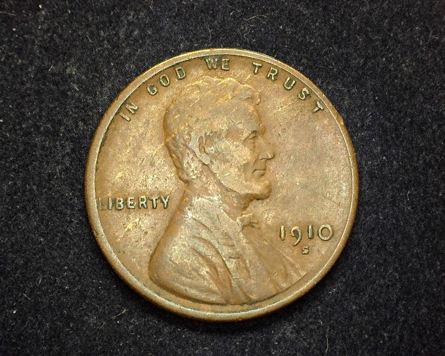1910 S Lincoln Wheat Penny/Cent VF - US Coin