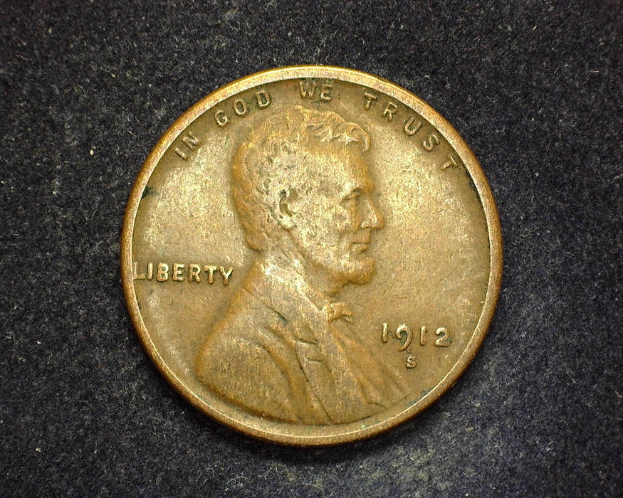 1912 S Lincoln Wheat Penny/Cent VF - US Coin