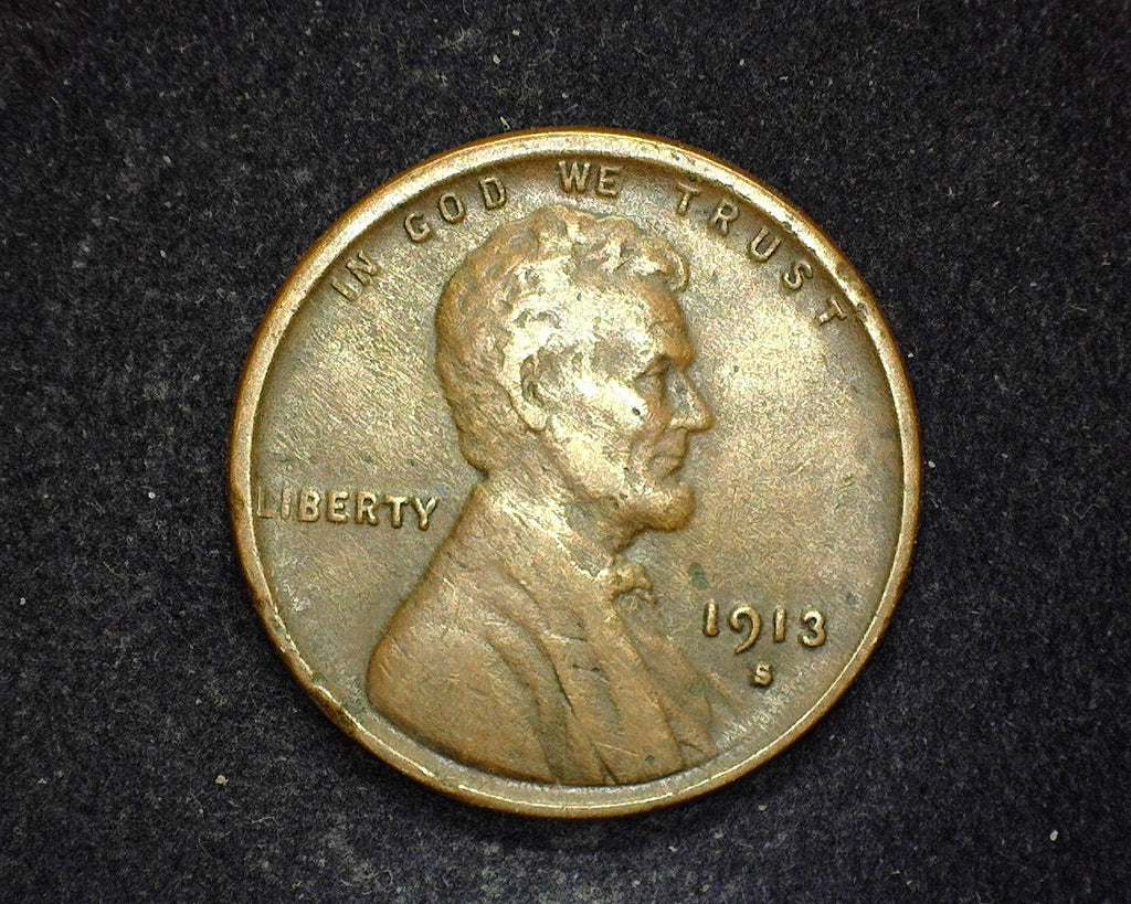 1913 S Lincoln Wheat Penny/Cent VF - US Coin — Huntington Stamp & Coin Shop