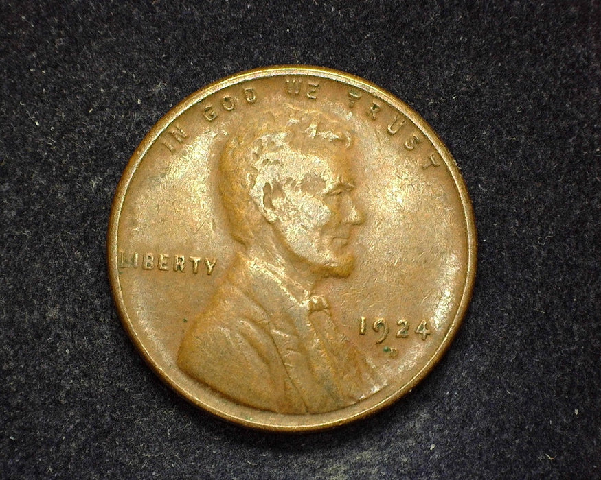 1924 D Lincoln Wheat Penny/Cent F/VF - US Coin
