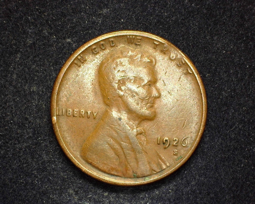 1926 S Lincoln Wheat Penny/Cent VF - US Coin