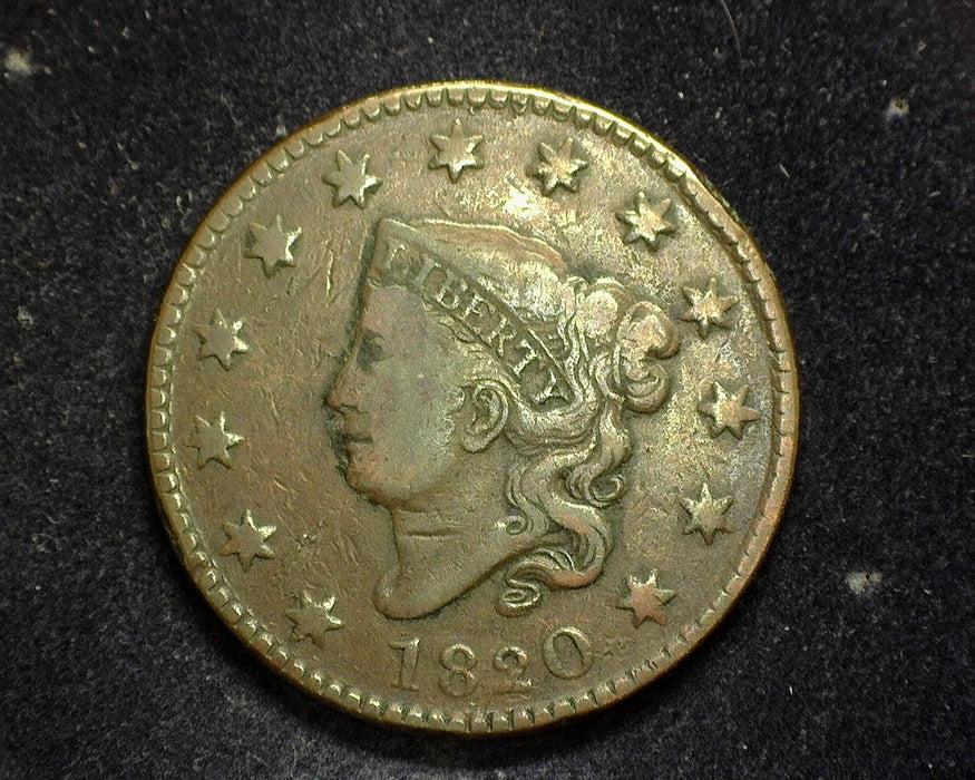 1820 Large Date Classic Cent F - US Coin
