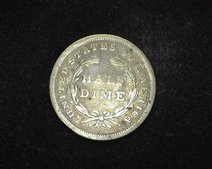 1837 No Stars Liberty Seated Half Dime F - US Coin