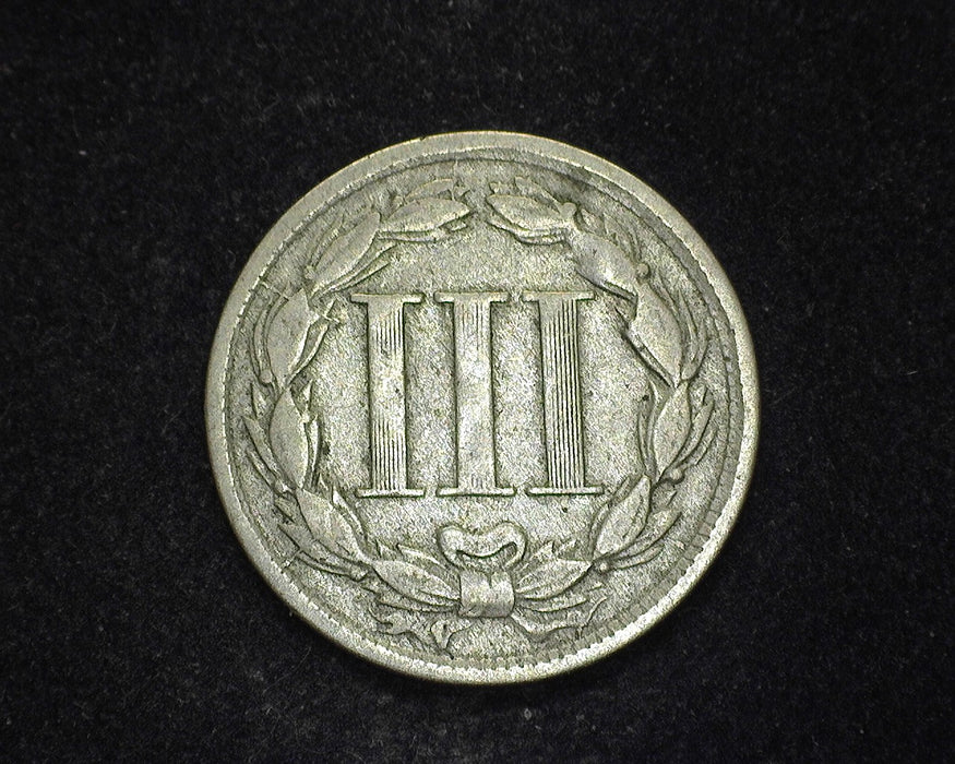 1866 Three Cent Nickel F - US Coin