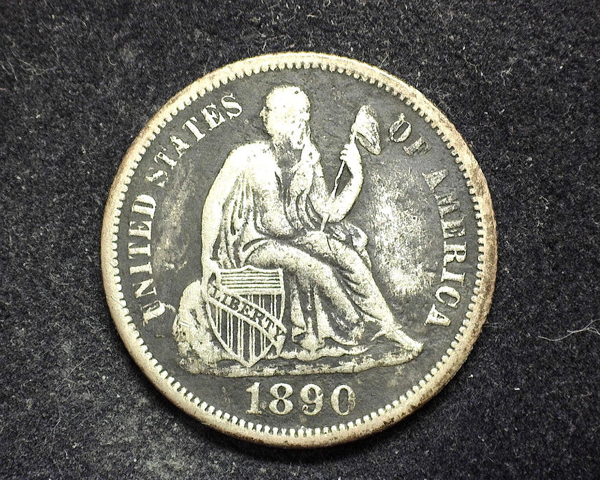 1890 Liberty Seated Dime VF - US Coin