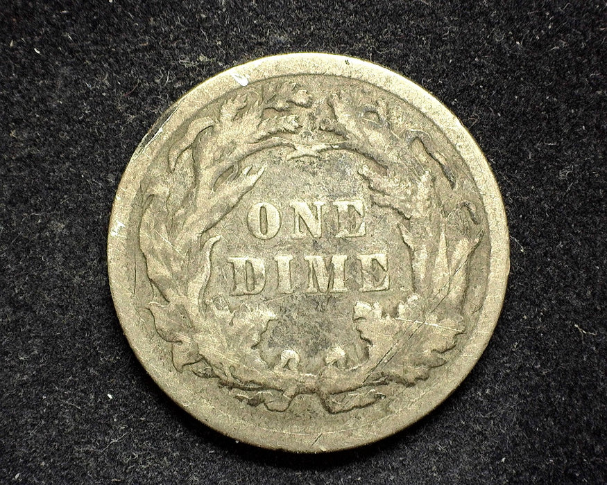 1891 Liberty Seated Dime F Scratch - US Coin