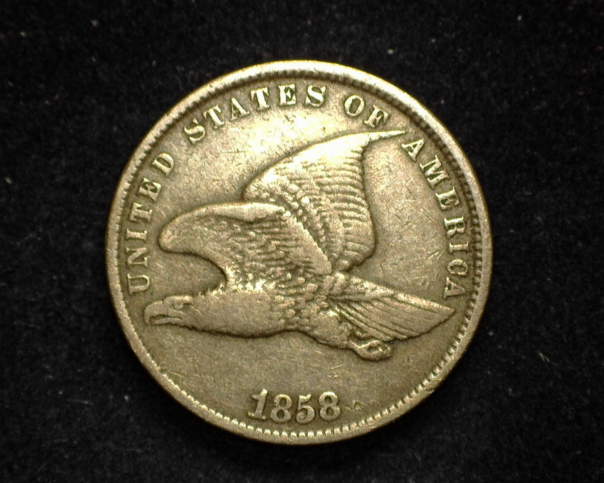 1858 Small Letter Flying Eagle Penny/Cent VF - US Coin