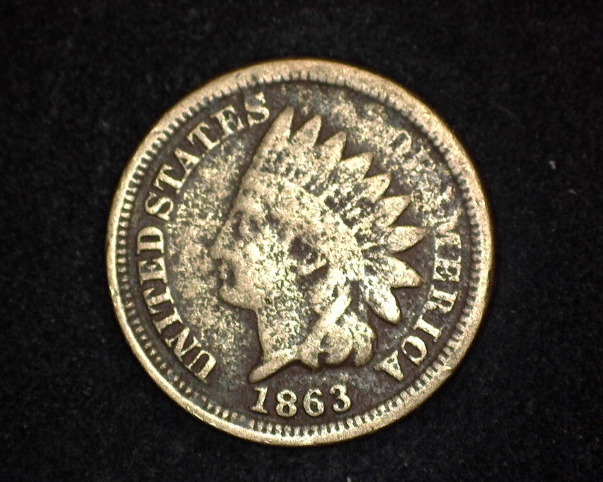 1863 Indian Head Penny/Cent VG - US Coin