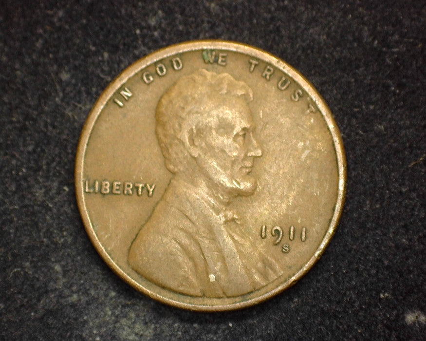 1911 S Lincoln Wheat Penny/Cent VF - US Coin