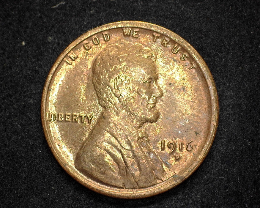 1916 D Lincoln Wheat Penny/Cent AU - US Coin