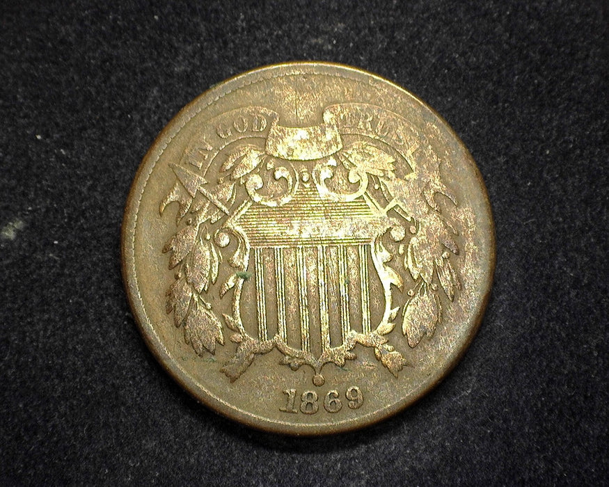 1869 Two Cent Piece VG - US Coin