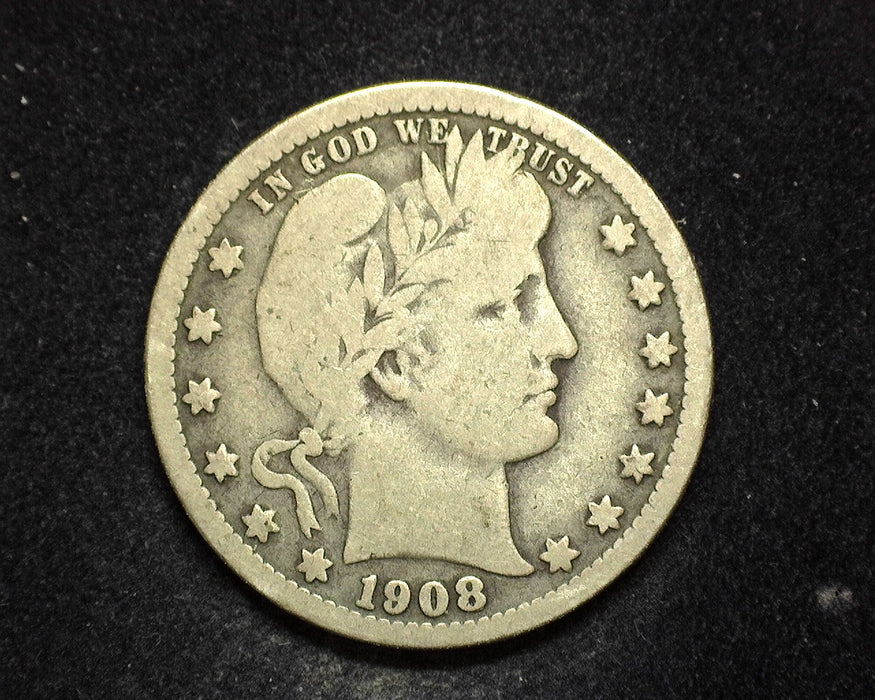 1908 O Barber Quarter VG - US Coin