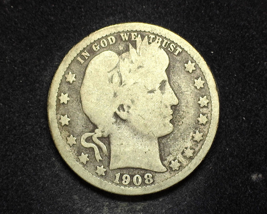 1908 O Barber Quarter G - US Coin
