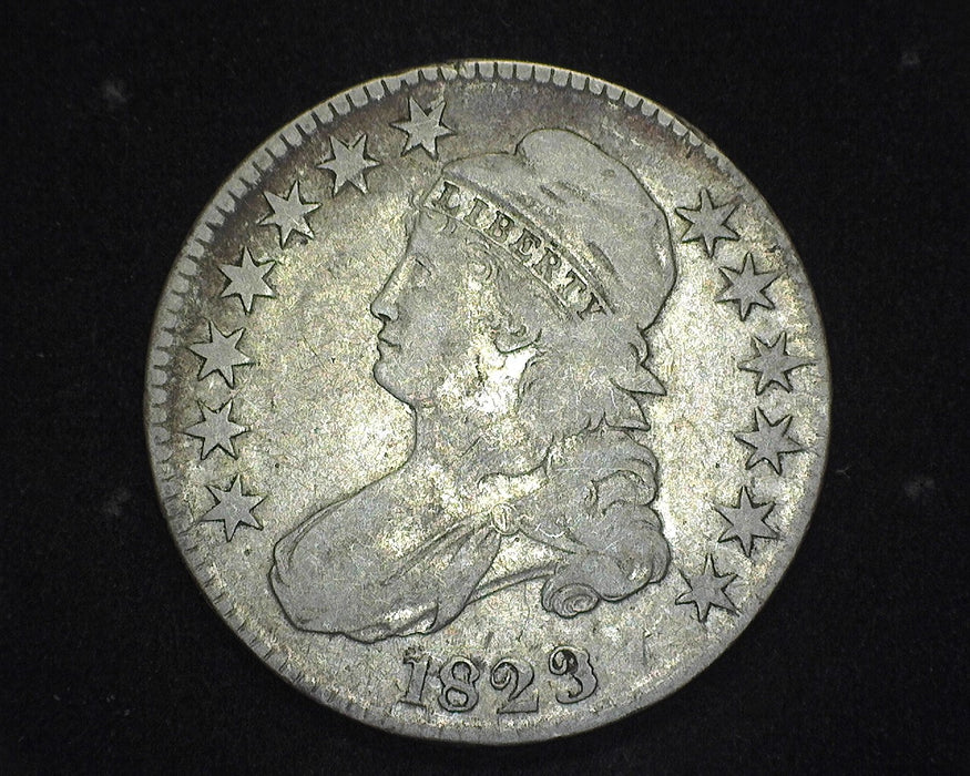 1823 Capped Bust Half Dollar VF Patched 3 - US Coin