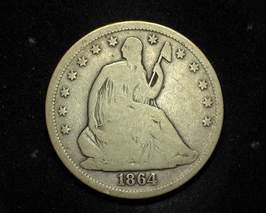1864 S Seated Liberty Half Dollar G - US Coin