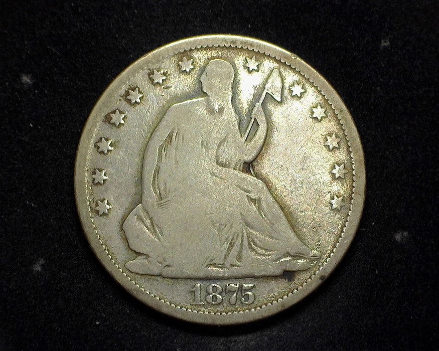 1875 S Seated Liberty Half Dollar G - US Coin