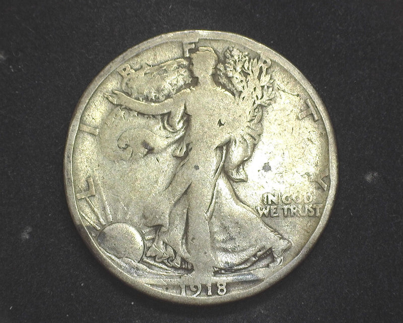 1918 S Liberty Walking Half Dollar VG - US Coin