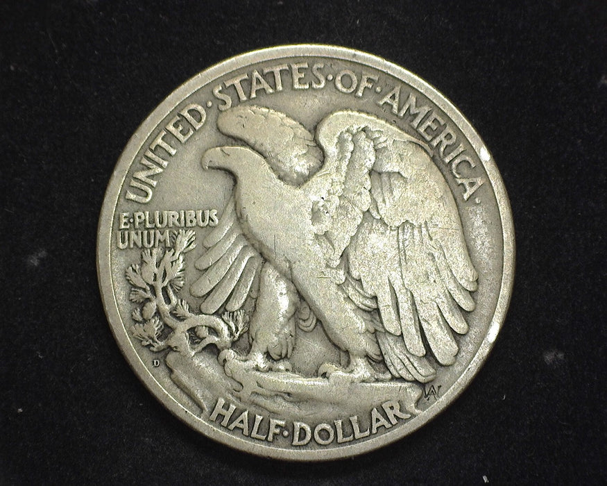 1921 D Liberty Walking Half Dollar F - US Coin
