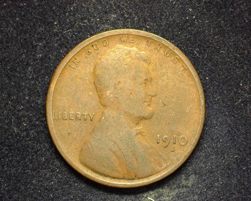 1910 S Lincoln Wheat Penny/Cent VG - US Coin
