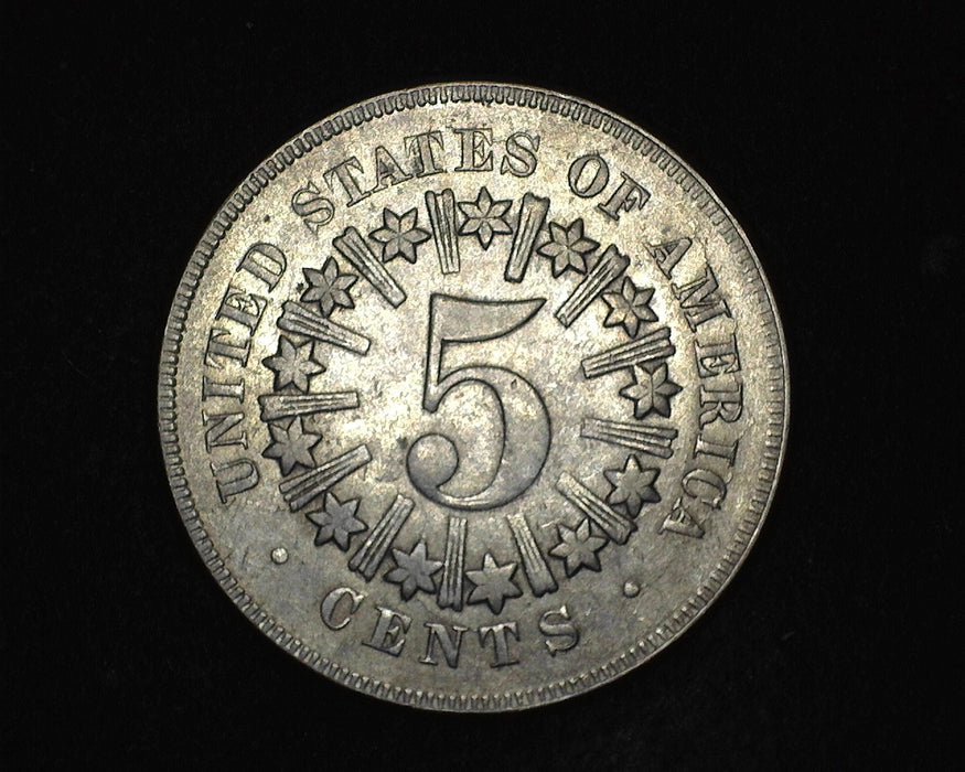 1866 Rays Shield Nickel AU - US Coin