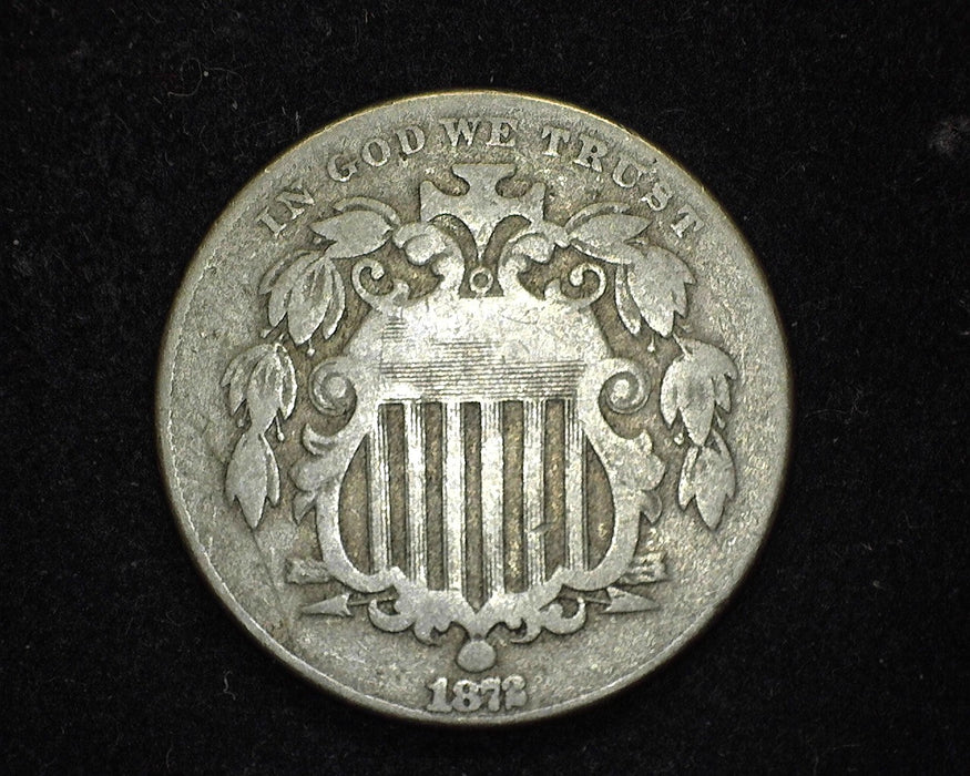1872 Rays Shield Nickel VG - US Coin